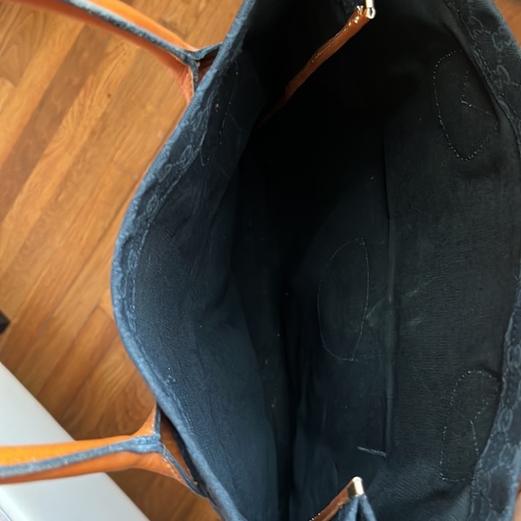Gucci cloth shopper. Leather handles authentic - Picture 6 of 7
